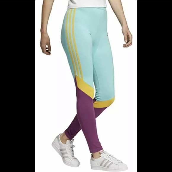 Last 1 ⛔️ adidas Originals High-Waisted Tights Easy Mint - Picture 2 of 7